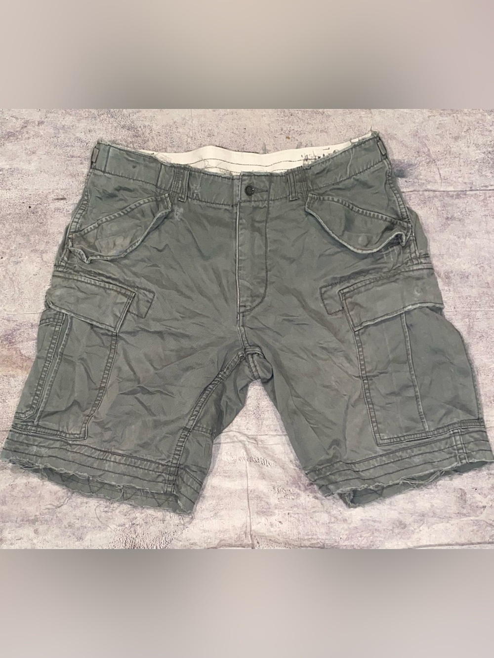 Vintage Polo Ralph Lauren Military FSide Adjusters Army Cargo Fatigue Shorts 34